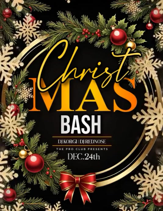 christmas bash Folheto (US Letter) template