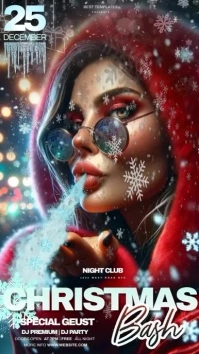 christmas bash party design template Instagram Story