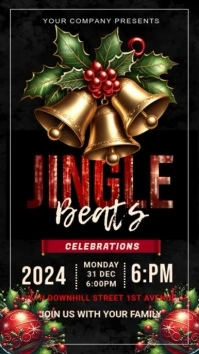 Christmas jingle beats,Christmas carol,event Instagram Story template