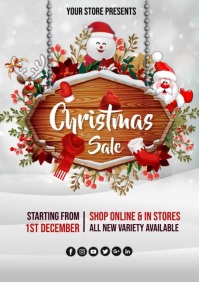 Christmas bazaar,Christmas sale A4 template