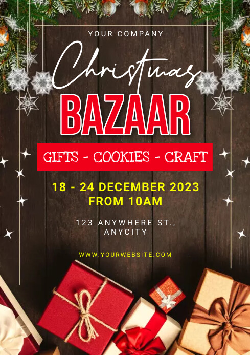 Bazaar Card Design Christmas Bazaar Template | PosterMyWall