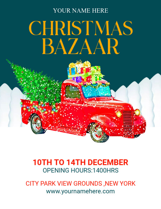 Sample Flyer Bazaar Plantilla de christmas bazaar flyer template | PosterMyWall