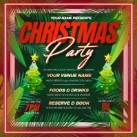 christmas beach party Quadrat (1:1) template