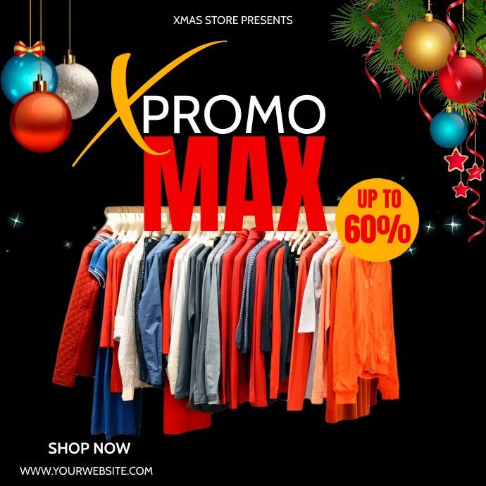 christmas big promo flyer template Publicação no Instagram