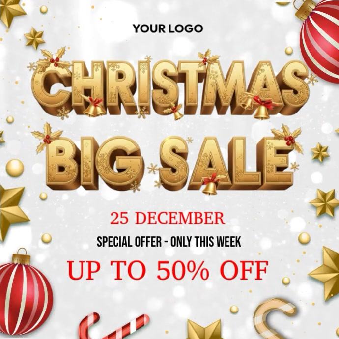 Christmas Sale Instagram Ad-Vorlage