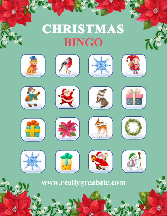 christmas bingo card flyer Template | PosterMyWall