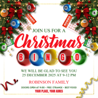 Christmas Bingo Instagram Post Wpis na Instagrama template