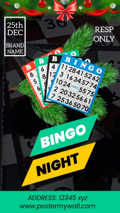 Christmas bingo night Template | PosterMyWall