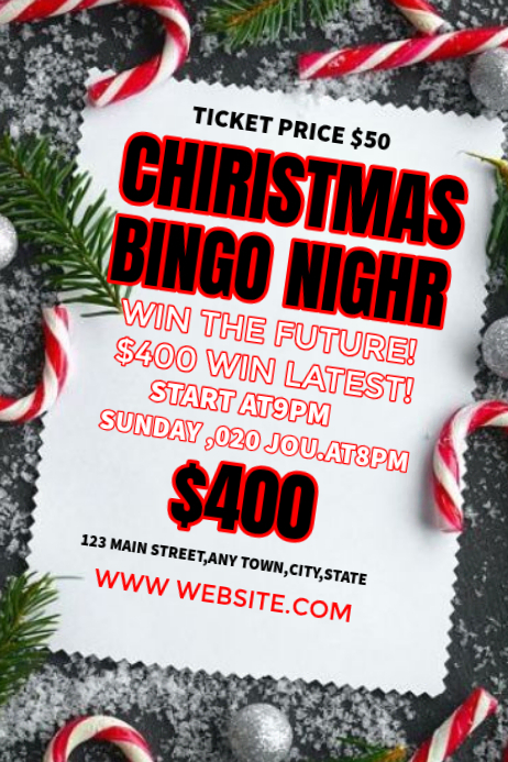 Christmas Bingo Night Template | PosterMyWall