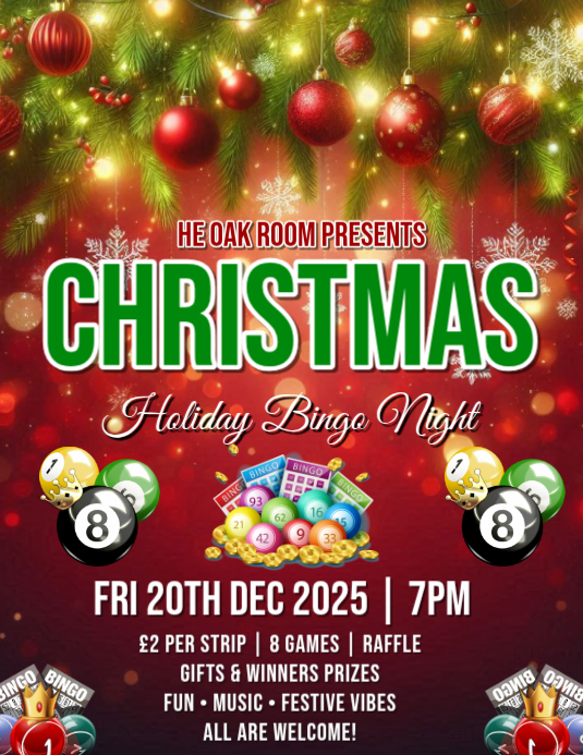 Christmas Bingo Night Template | PosterMyWall