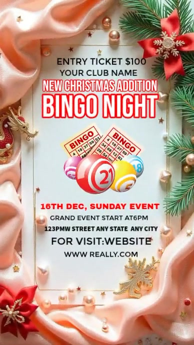 Christmas Bingo Night Template | PosterMyWall