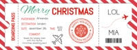 Christmas Boarding Pass Template Facebook-omslagfoto