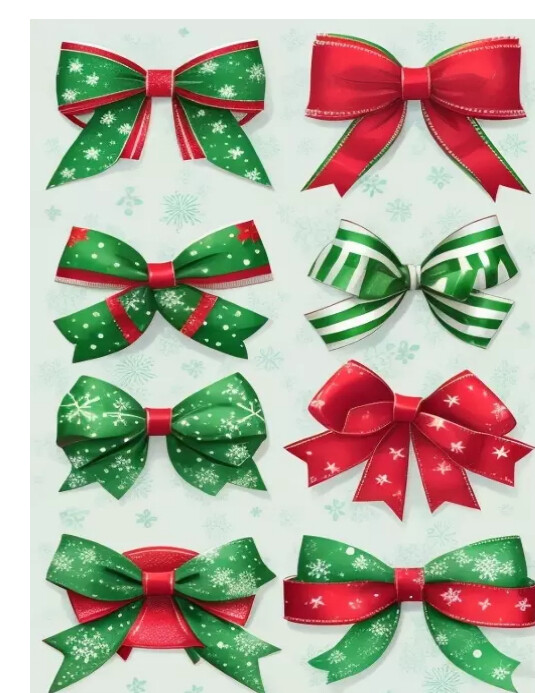 Christmas bows Template | PosterMyWall