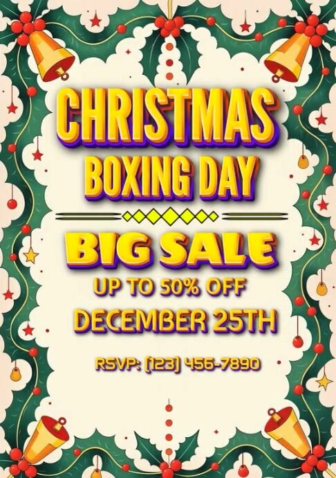Christmax Boxing Christmas Boxing Day Template | PosterMyWall