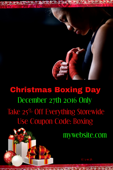 Christmas Boxing Day Sale Event Flyer Template  PosterMyWall