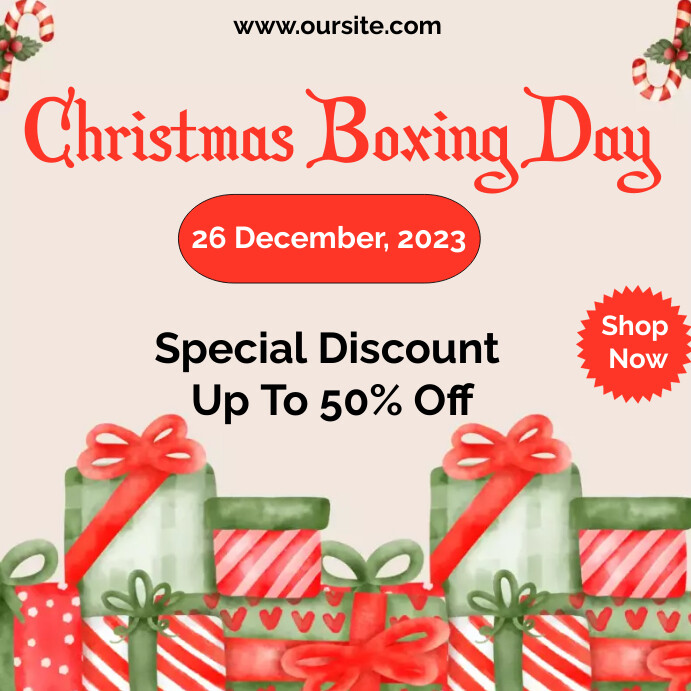 Christmas Boxing Day Special Discount Sale Template PosterMyWall