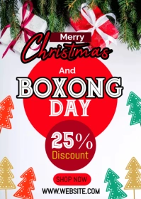 Christmas Boxing Retail A6 template