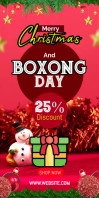 Christmas Boxing Retail Роллерный баннер 3' × 6' template