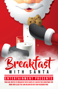Christmas breakfast Tabloid template