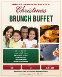 Weiß Christmas Brunch Buffet Instagram Portrait Template