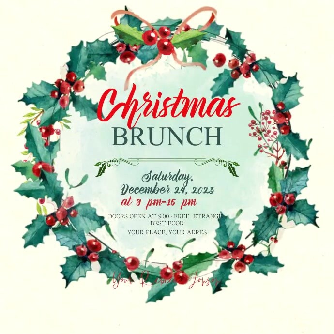 Christmas Brunch Template PosterMyWall