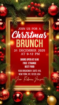 Christmas Brunch Digital Display (9:16) template