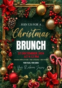 Christmas Brunch A2 template