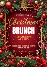 Christmas Brunch A2 template