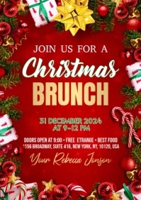 Christmas Brunch A2 template