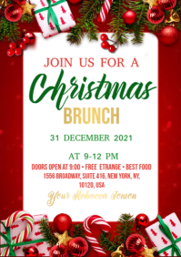 Christmas Brunch A2 template
