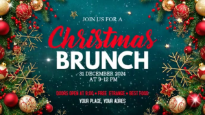 Grøn Christmas Brunch Digitalt display Template