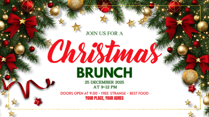 Christmas Brunch Display Umbukiso Wedijithali (16:9) template