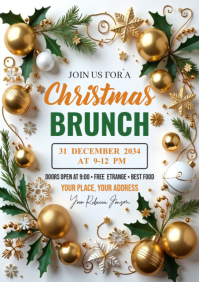 Christmas Brunch Flyer Template A4