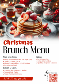 Christmas Brunch Menu A2 template