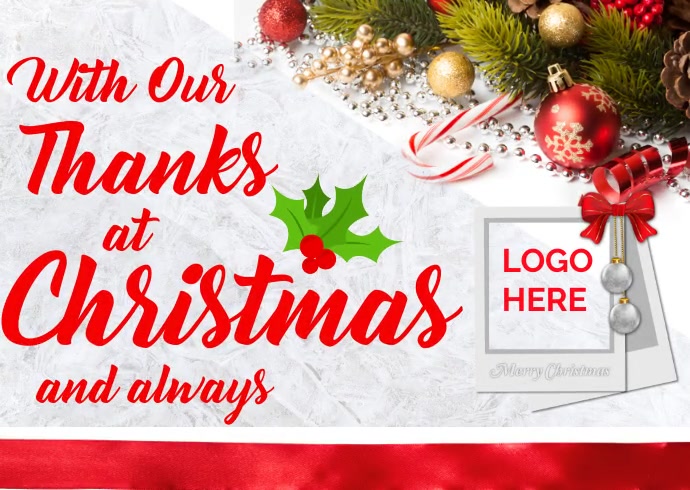 Christmas Business card, Christmas Postcard Pocztówka template