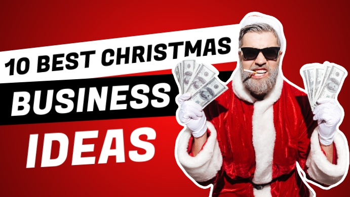 Christmas Business YouTube Thumbnail Template YouTube-Miniaturansicht