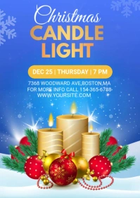 Christmas Candle Light Service A4 template