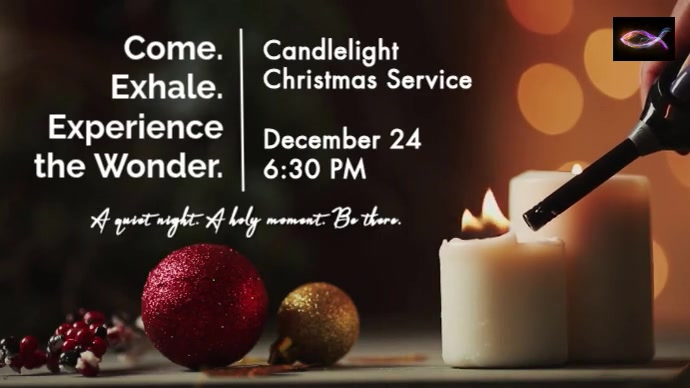 Christmas Candleligh Service Template | PosterMyWall