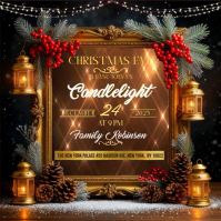 Christmas Candlelight Instagram Plasing template