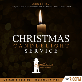 Customizable Design Templates For Candlelight Vigil