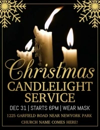 Christmas Candlelight Service Flyer (format US Letter) template