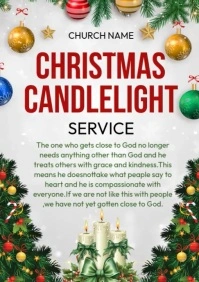 Christmas Candlelight Service A4 template