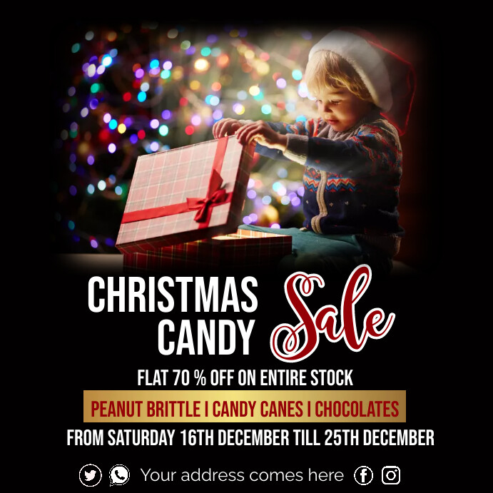 Christmas candy sale, Christmas Sale Template PosterMyWall