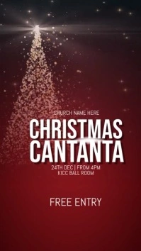 christmas cantata Digital na Display (9:16) template