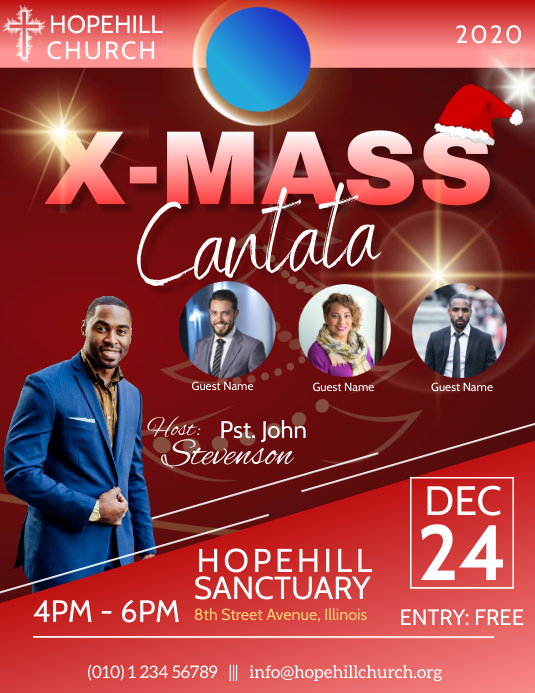 christmas cantata flyer template PosterMyWall