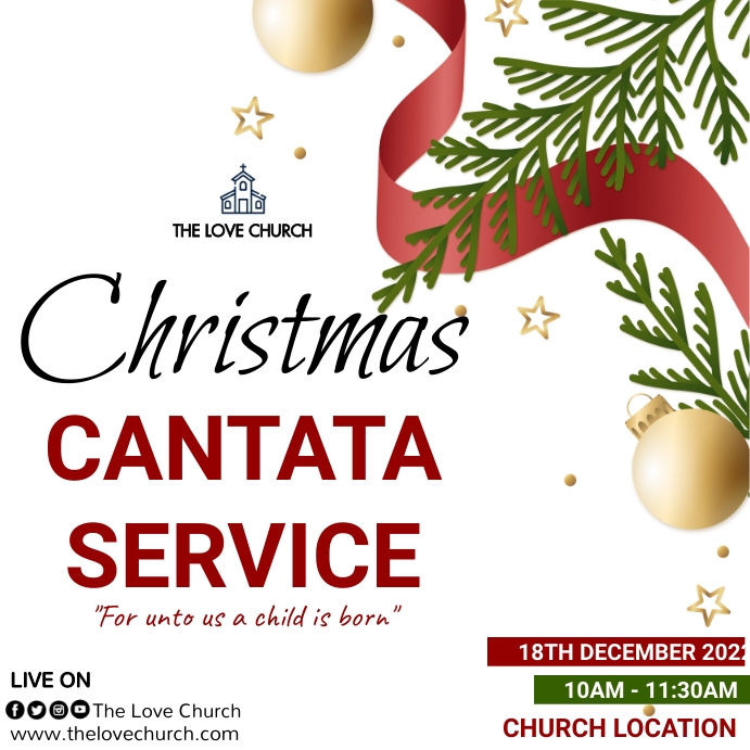 Christmas cantata Service Template | PosterMyWall christmas-cantata-service-template-postermywall