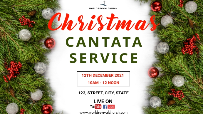 Christmas Cantata service Template PosterMyWall