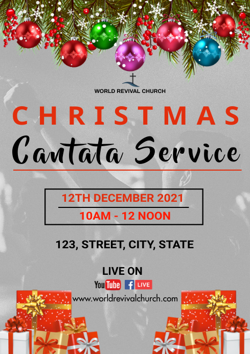 Christmas Cantata service Template PosterMyWall