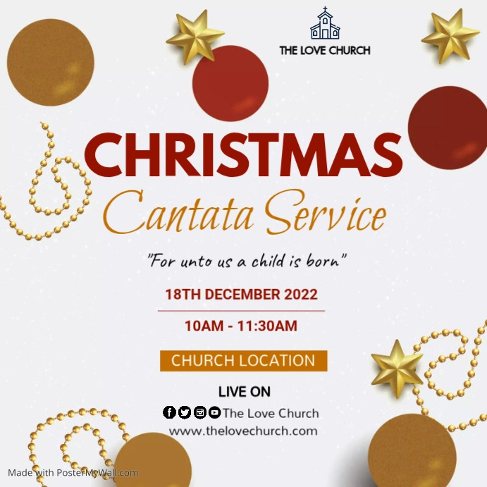 Christmas cantata Service Template PosterMyWall