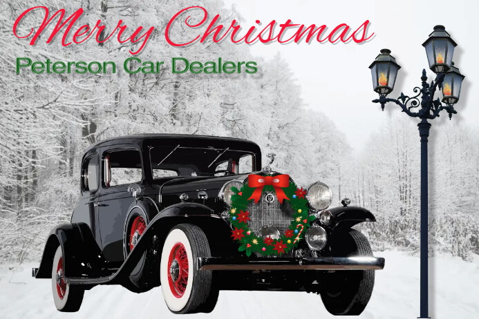 christmas/car sales/dealer/corporate/vintage Poster template